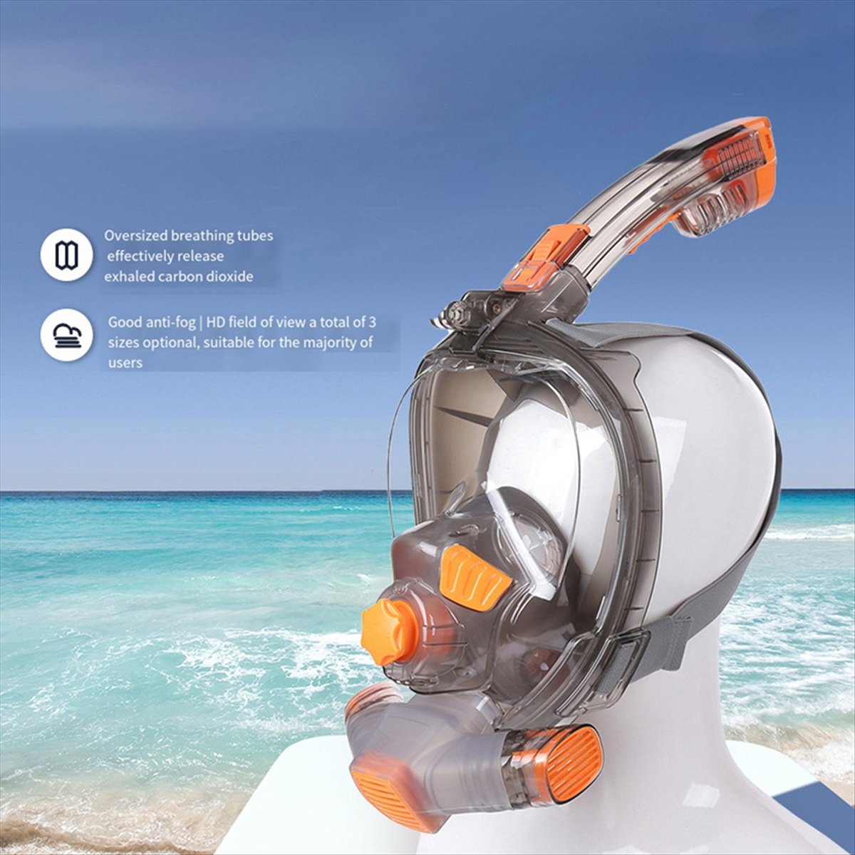 Snorkel Mask Full Face - T22C Snorkel Mask Man Woman Scuba