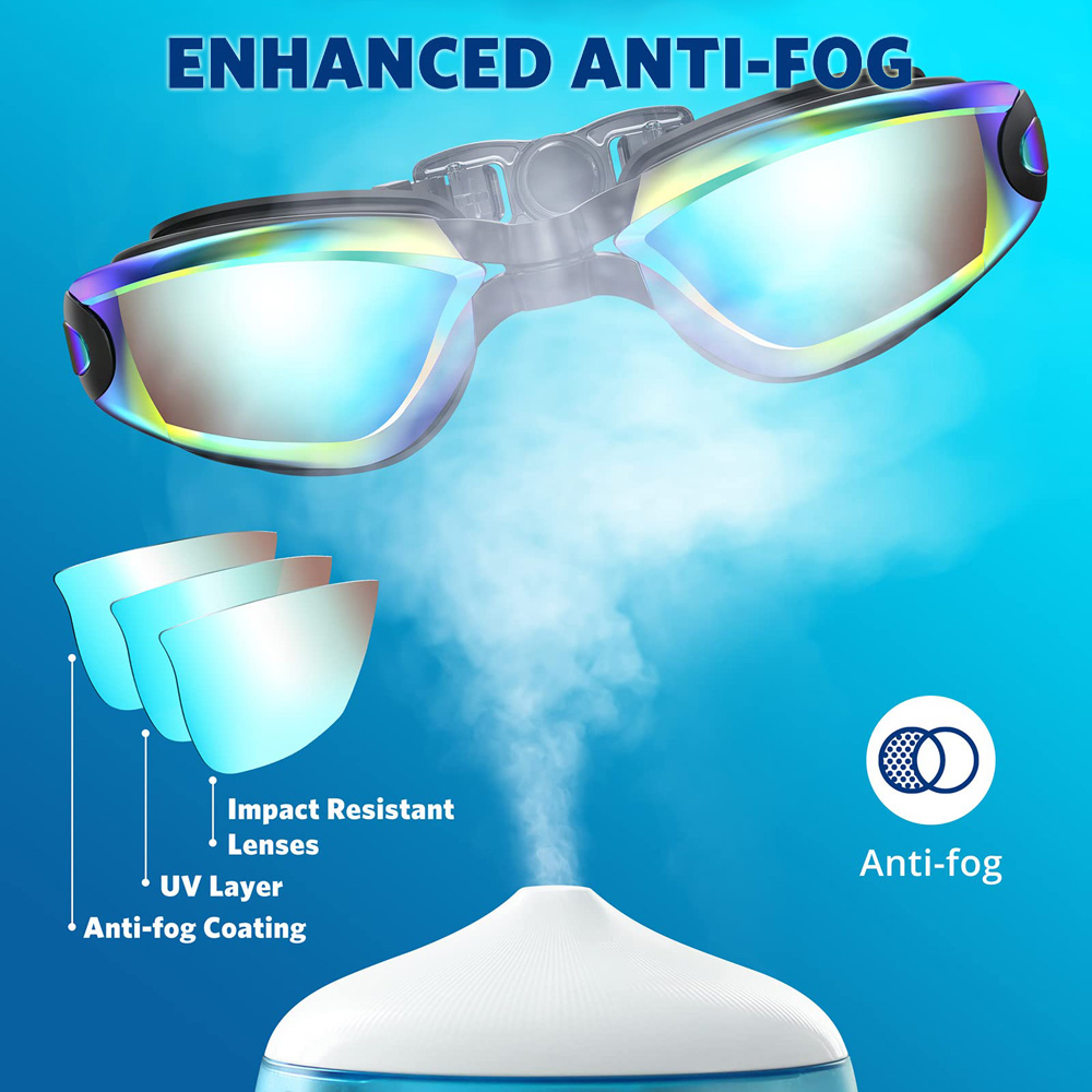 2 Pack Swimming Goggles Anti-F - Swim Goggles Anti Fog Uv ulasan dan harga