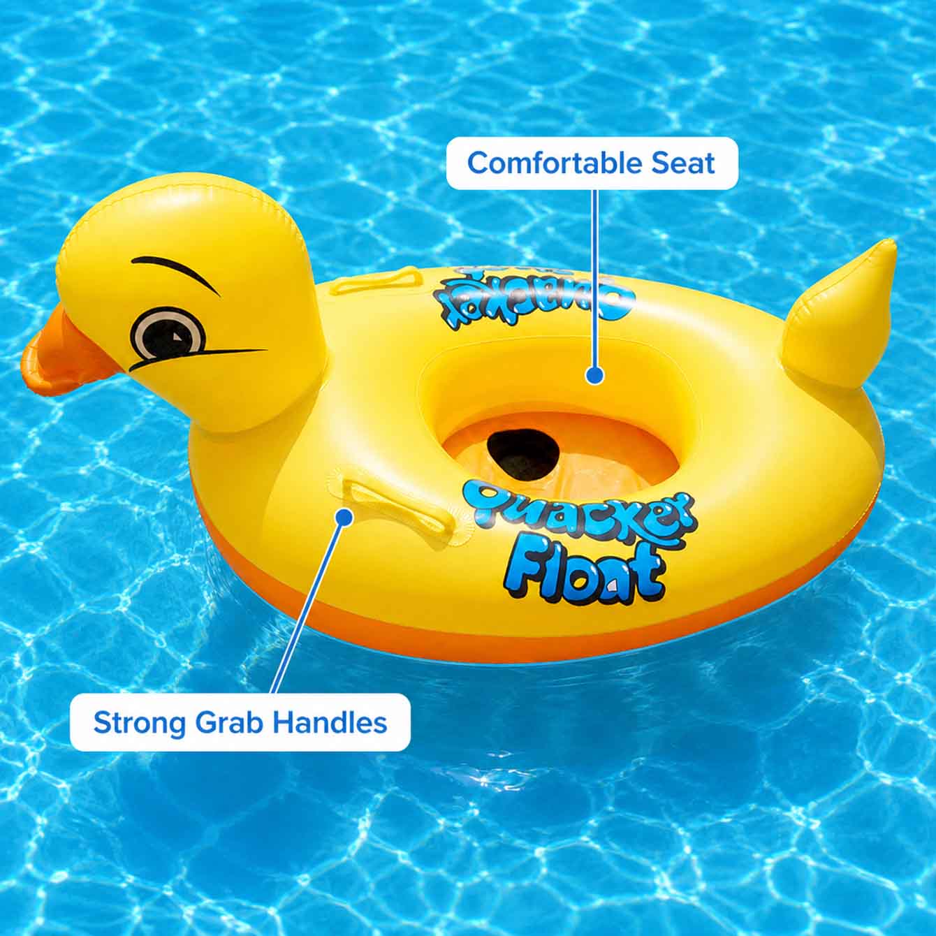 1PC Inflatable Duck Pool Float - Pool Float Ring Inflatable ulasan dan harga