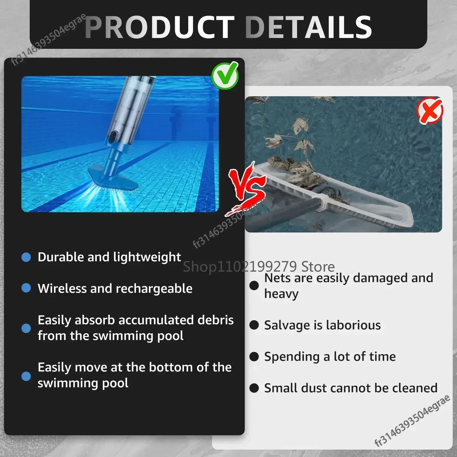 Rechargeable Portable Handheld - Pool Vacuum Manual ulasan dan harga