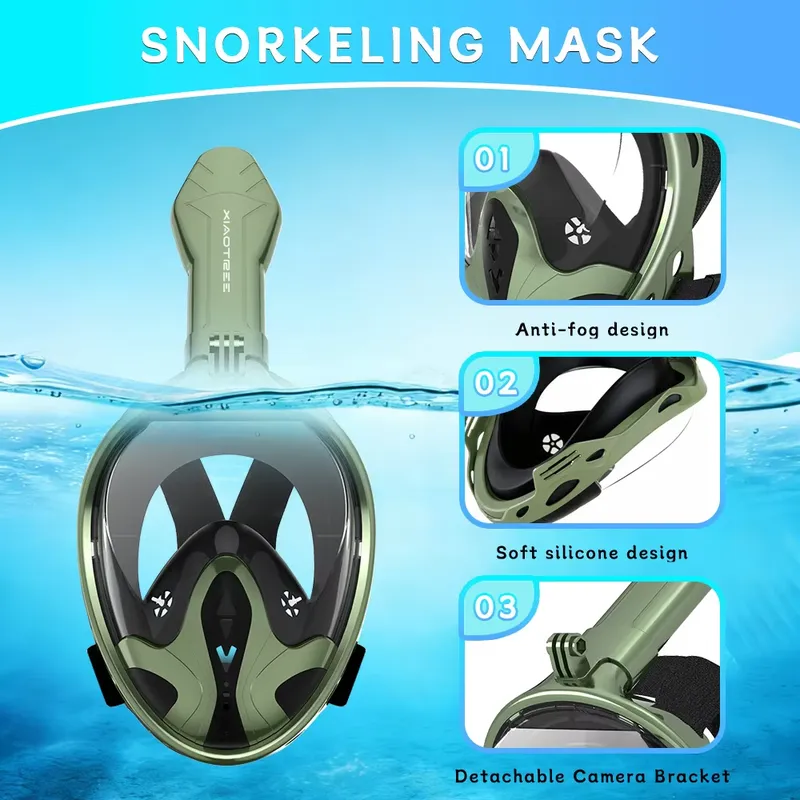 Adult Full Face Snorkel Mask 1 - Snorkel Mask Full Face ulasan dan harga