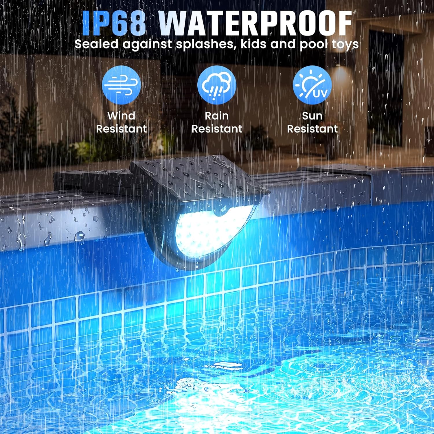 Solar Pool Lights All Season M - Pool Light Solar Rechargeable ulasan dan harga