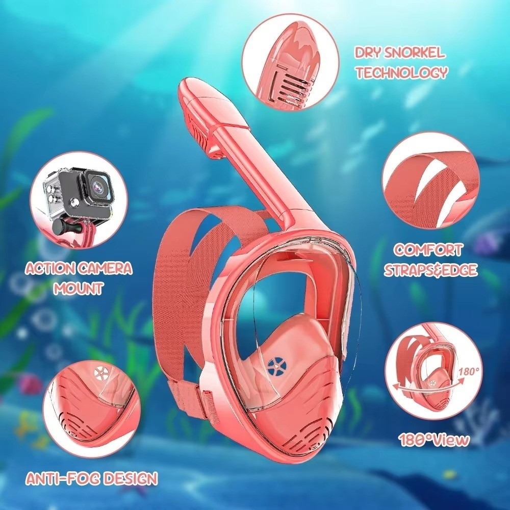 Professional Foldable Snorkeli - Snorkel Mask Full Face ulasan dan harga