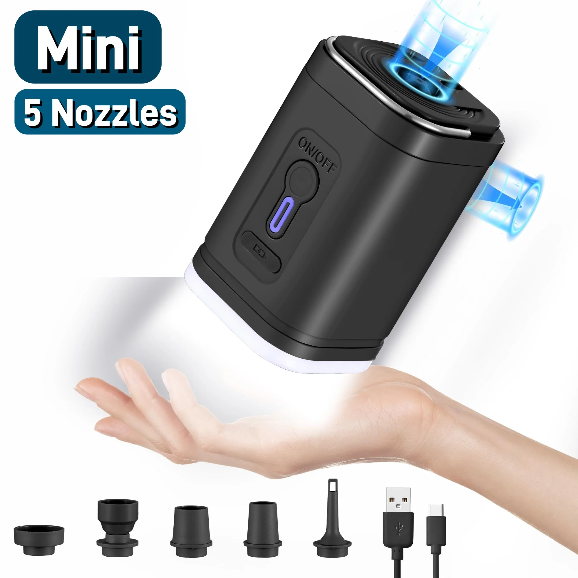 Mini Portable Air Pump with 13 - Pool Lounger Inflatable ulasan dan harga