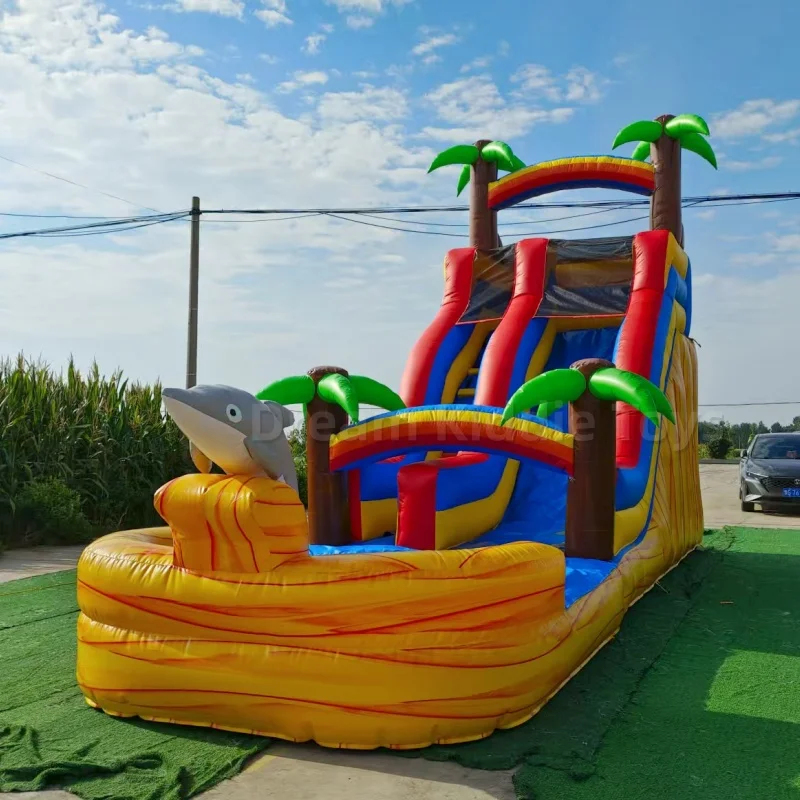 Giant Tropical Dolphin Theme I - Water Slide Inflatable ulasan dan harga