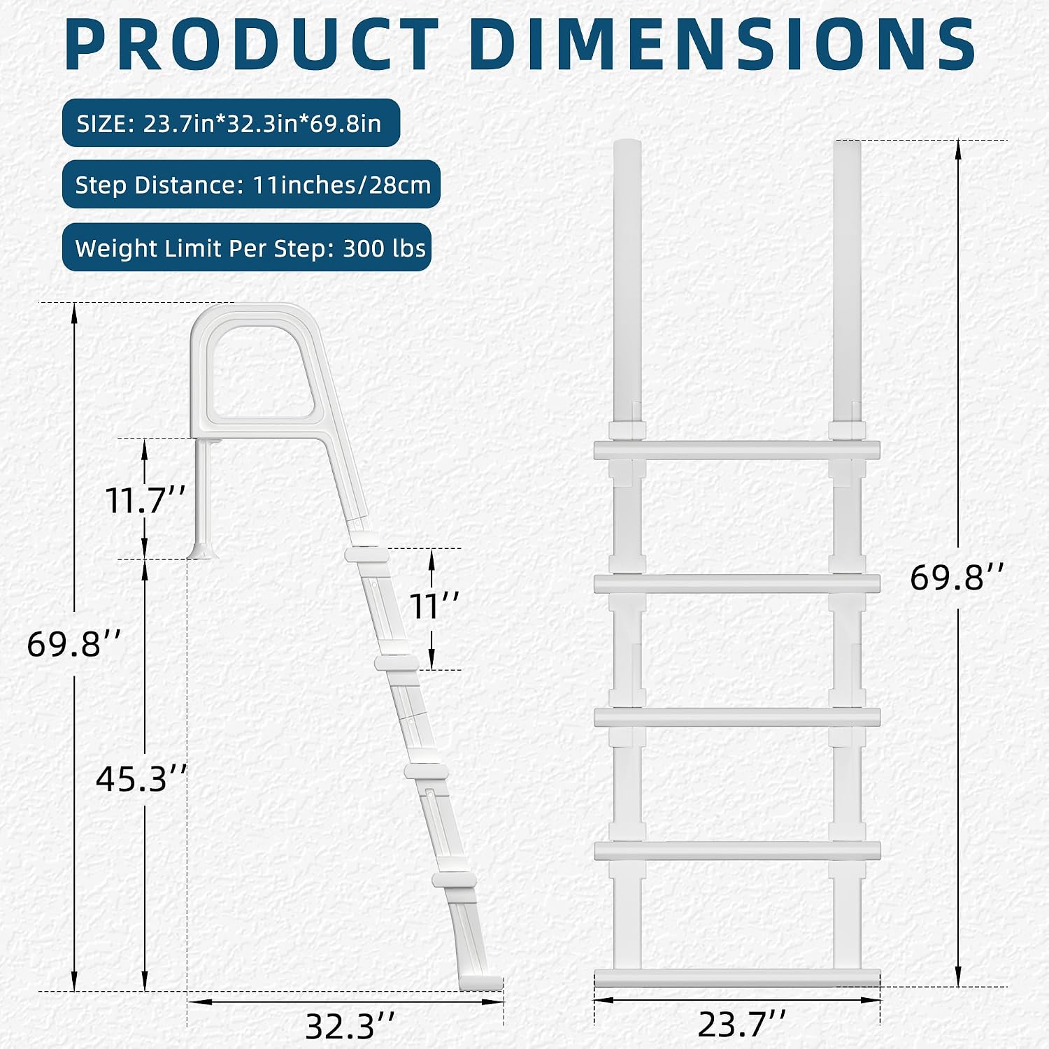 Pool Ladder, 5-Step Pool Stair - Pool Ladder Above Ground ulasan dan harga