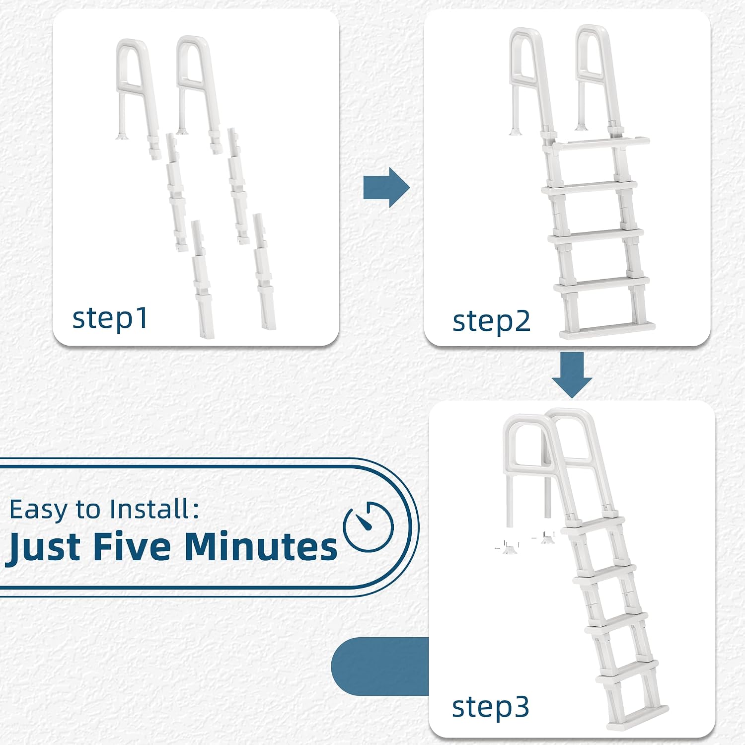 Pool Ladder, 5-Step Pool Stair - Pool Ladder Above Ground ulasan dan harga