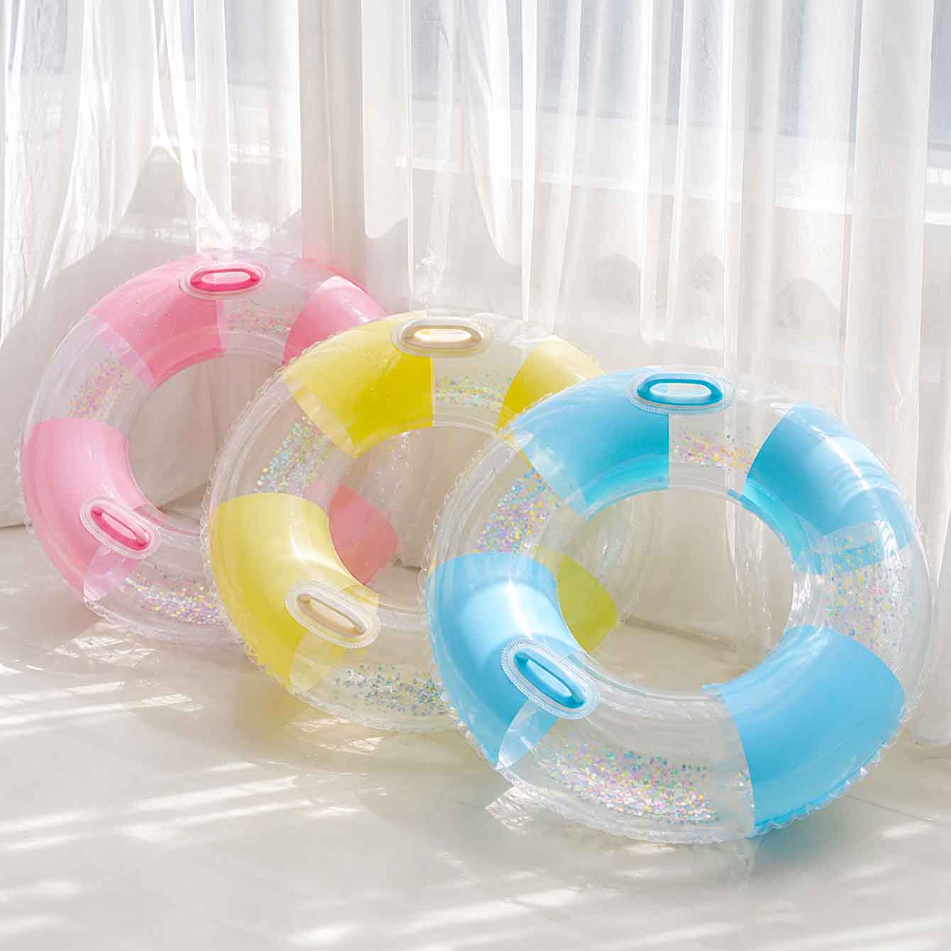 1PC Pool Floats with Handles f - Pool Lounger Inflatable ulasan dan harga