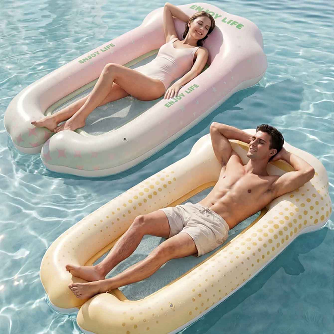 Inflatable Water Hammock Pool  - Pool Lounger Inflatable ulasan dan harga