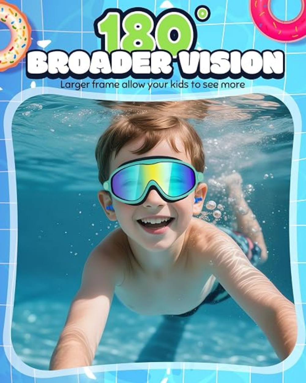 Swim Goggles, Wide View Anti F - Swim Goggles Anti Fog Uv ulasan dan harga