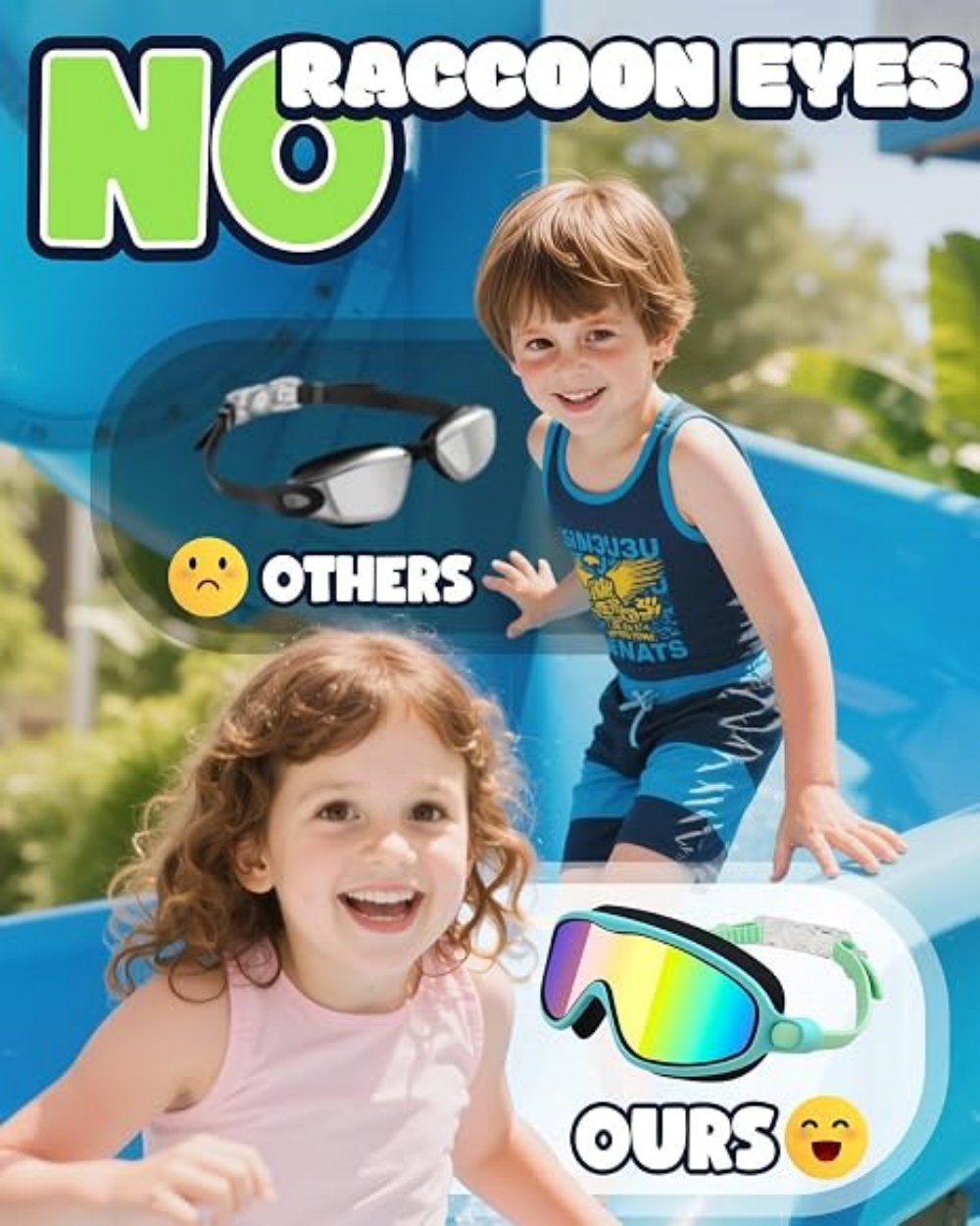 Swim Goggles, Wide View Anti F - Swim Goggles Anti Fog Uv ulasan dan harga