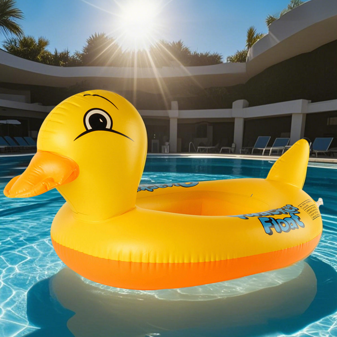 1PC Duck-shaped Thickened Infl - Pool Float Ring Inflatable ulasan dan harga