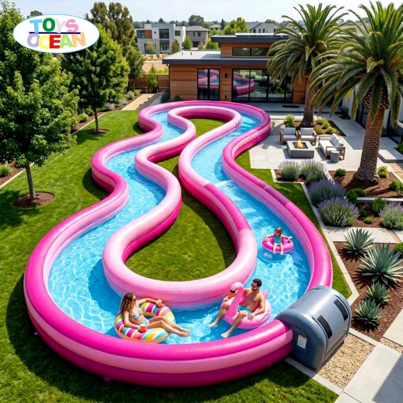 Commercial Inflatable Lazy Riv - Water Slide Inflatable ulasan dan harga