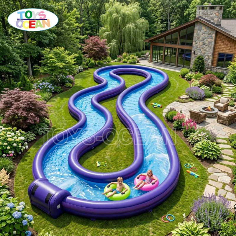 Commercial Inflatable Lazy Riv - Water Slide Inflatable ulasan dan harga
