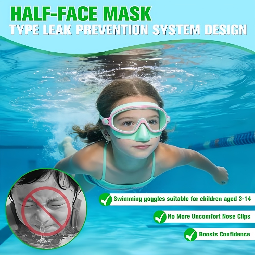 Kids Swimming Goggles with Nos - Swim Goggles Anti Fog Uv ulasan dan harga