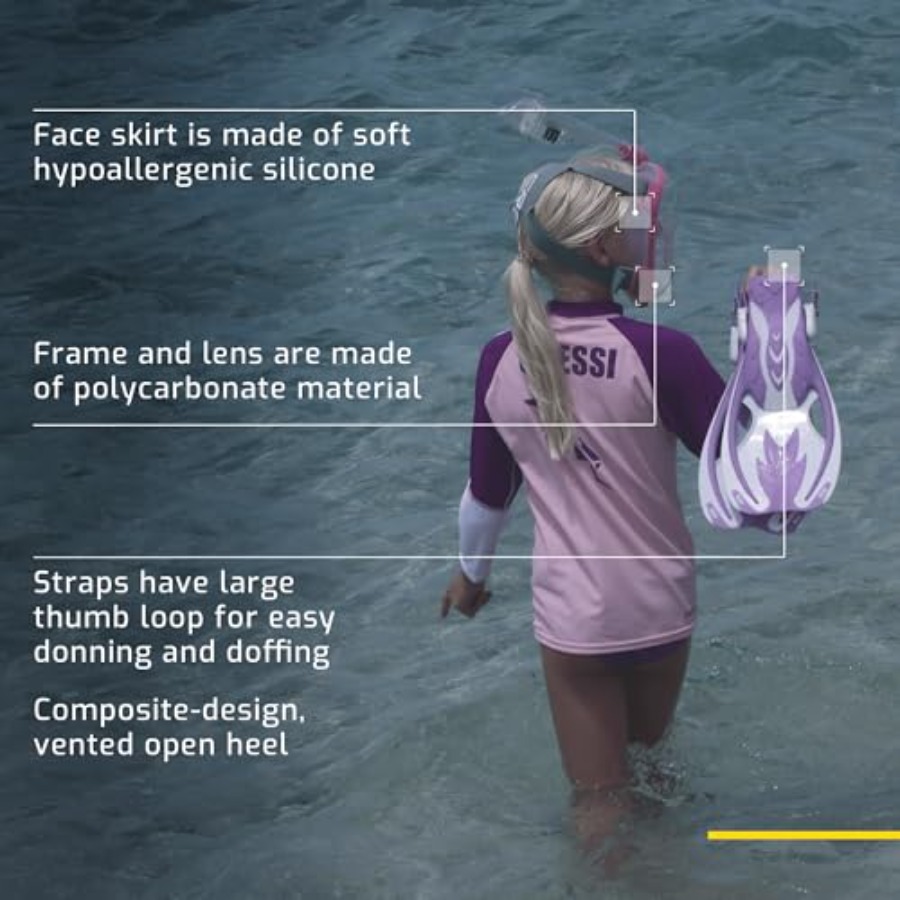 Junior snorkeling kit for kids - Snorkel Mask Full Face ulasan dan harga