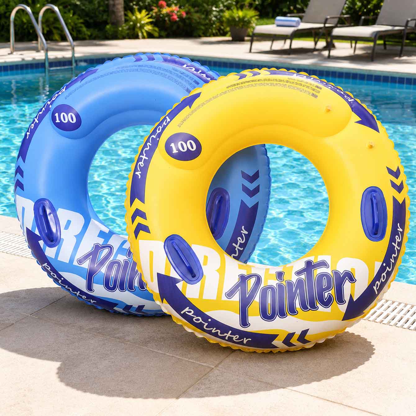 1PC Inflatable Swim Ring with  - Pool Float Ring Inflatable ulasan dan harga